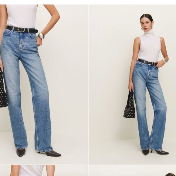 Reformation Wilder High Rise Wide Leg Jeans in Vintage Kalamata, NWT Size 31 - Picture 5 of 6